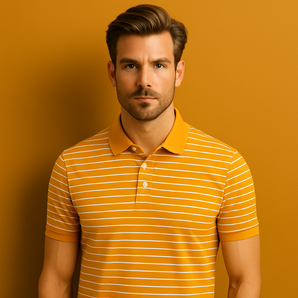 Good Quality Custom Men's Striped Polo Shirts 100% Cotton Breathable Fabric Top Design Short Sleeve Solid Pattern