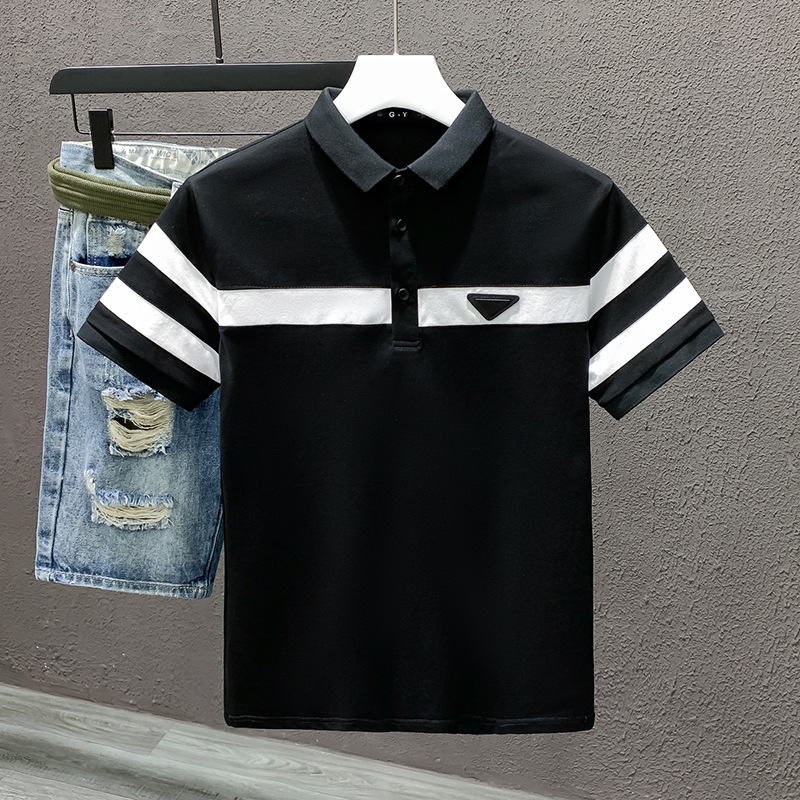 Custom Logo Embroidered Breathable Quick Dry Slim Fit Moisture Wicking Knit Polo Shirt for Men
