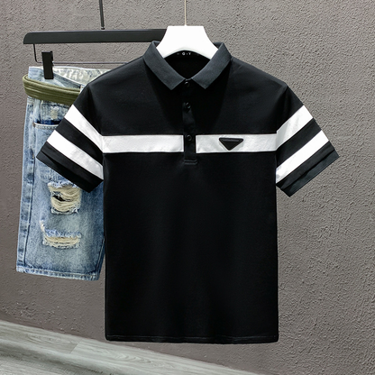 Custom Logo Embroidered Breathable Quick Dry Slim Fit Moisture Wicking Knit Polo Shirt for Men