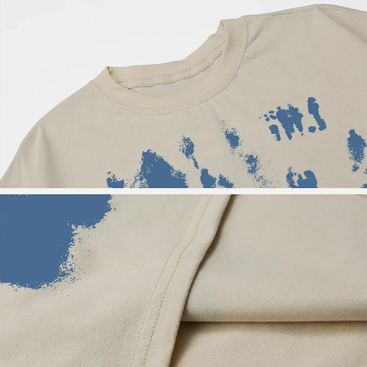 Bulk Custom High Quality Street Wear Custom Oversized Cotton Men's Graphic Custom Heavy Screen Printed T-shirt with Logo Embroidery - Manufacturer Qiandao