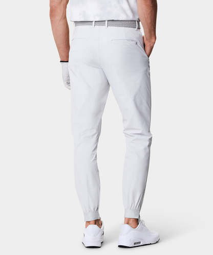 Luxury customized high-quality white four-way stretch jogging pants, elastic, quick-drying, lightweight casual twill golf pants