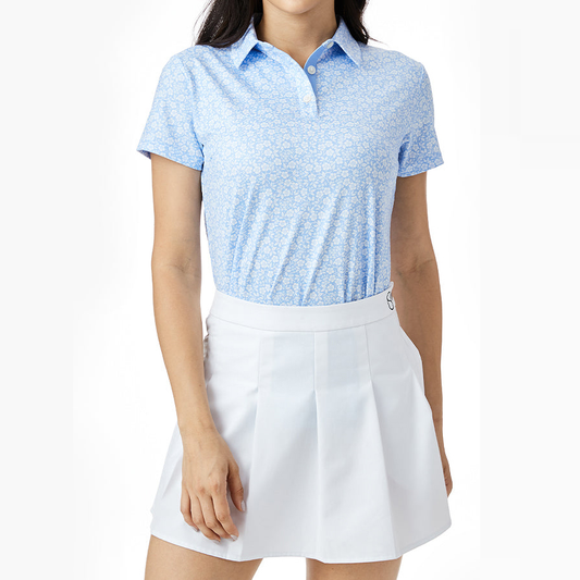 High Quality Floral Durable Lightweight Sublimation Quick Dry Sport Uniform Golf Polyester Spandex Women's Athletic Polo Shirts