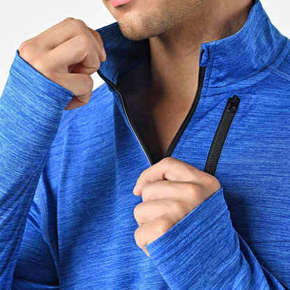 Custom logo Men's Long Sleeve Golf Sport Casual Quick Dry With Chest Pocket 1/4 Zip Pullover Goif