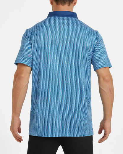 Men's Golf Polo Shirt - Blue Performance Polo for Ultimate Comfort and Style