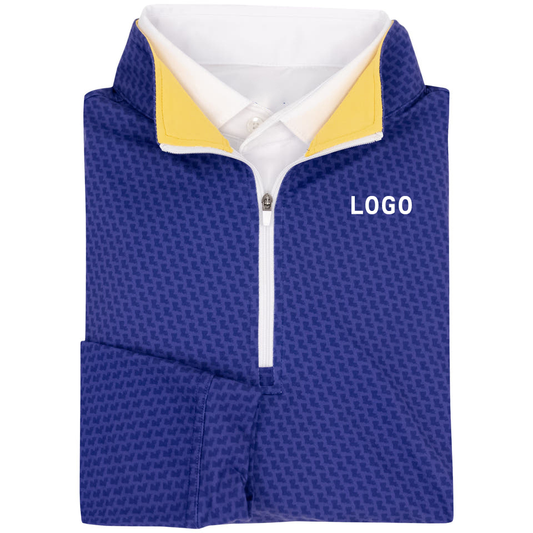 Custom Zip Sweatshirt With logo Luxury Quick Dry Anti-shrink Work Sport Athletic Polyester Quarter Zip Golf Pullover for Men