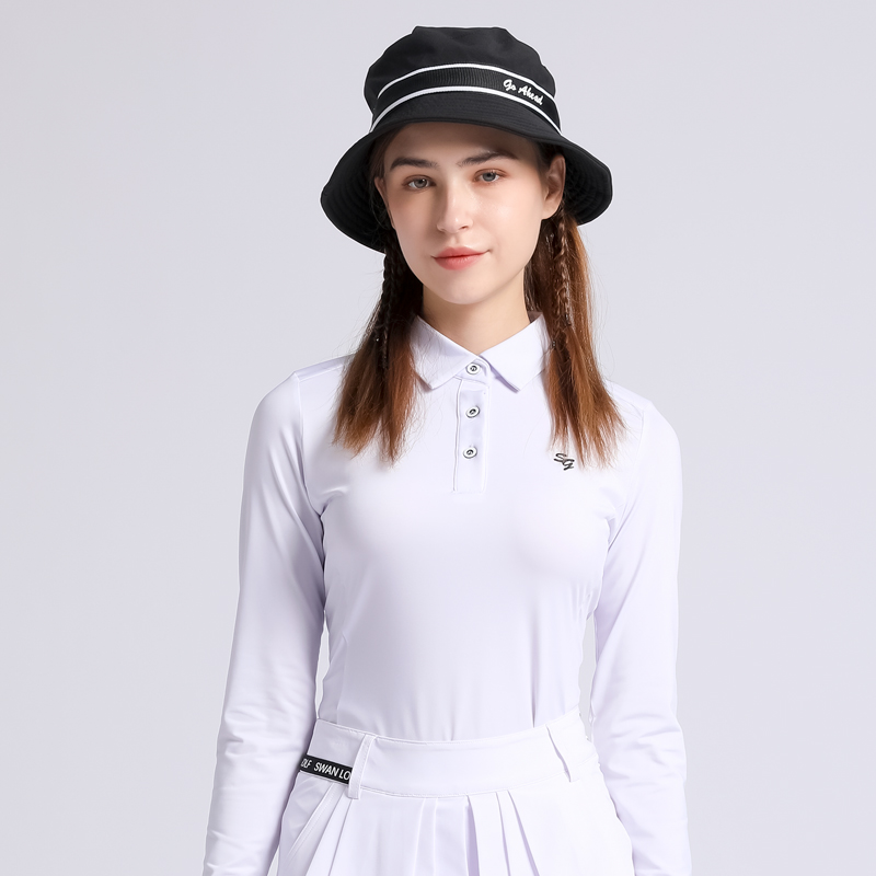 Custom Logo Women's Clothing Fashion Golf Suit Long Sleeve Golf Polo T-shirt Set