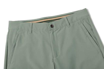 Light Green Shorts with Contrast - Colored Waistband