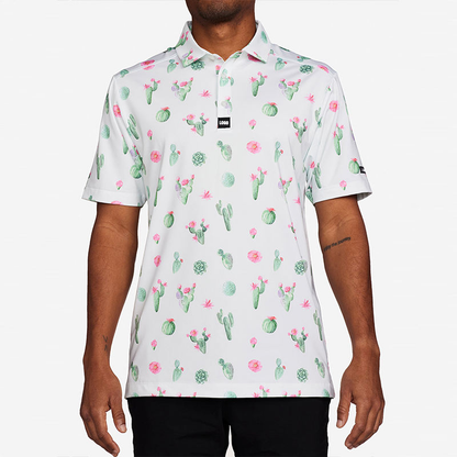 Men's Slim Fit Quick Dry Golf for Polo Shirts Breathable Moisture Wicking Knit Tshirts with Custom Embroidered Allover Printing
