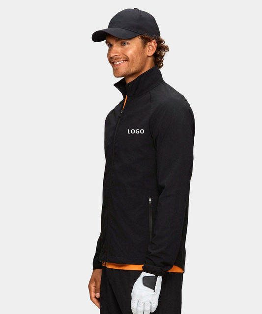 Design logo High Quality Golf Wear Long Sleeve Full Zip Hoodie Custom Embroidered Heavyweight Hoodie for Men