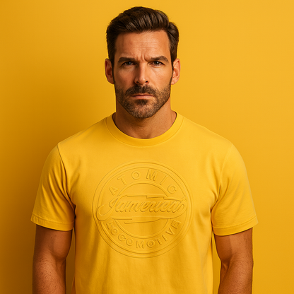 Custom Summer Relief 3d Letter T-shirt Europe and the United States Men's Short Sleeve 100% Cotton Em Casual Shirt
