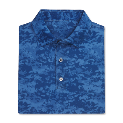 Custom Logo Performance Print Moisture Wicking Quick Dry Slim Fit Camouflage Us Size Golf Shirts Polo Clothes for Men