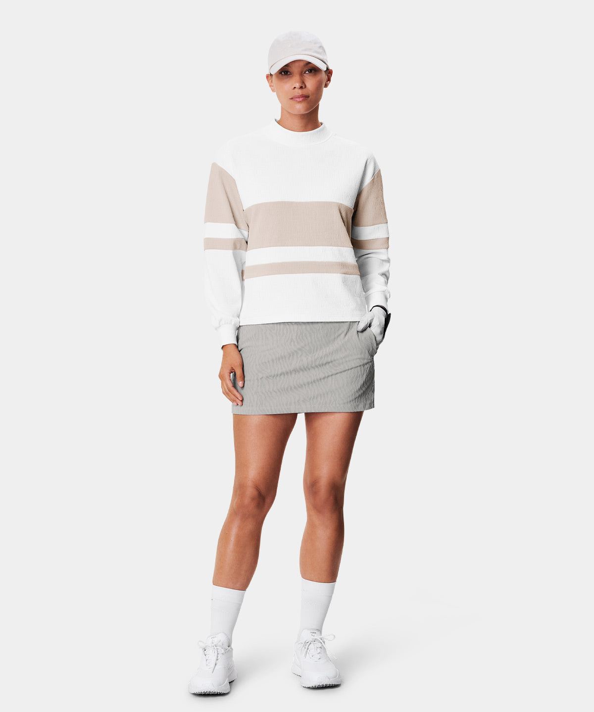 High Quality Custom Women's Golf Design Crewneck Sweatshirt Printed Logo on Front for Autumn
