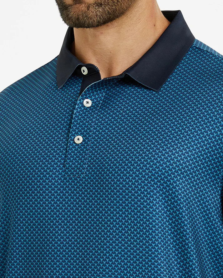 Men's Luxury Golf Polo Shirt - Stylish Dark Blue Lightweight Design