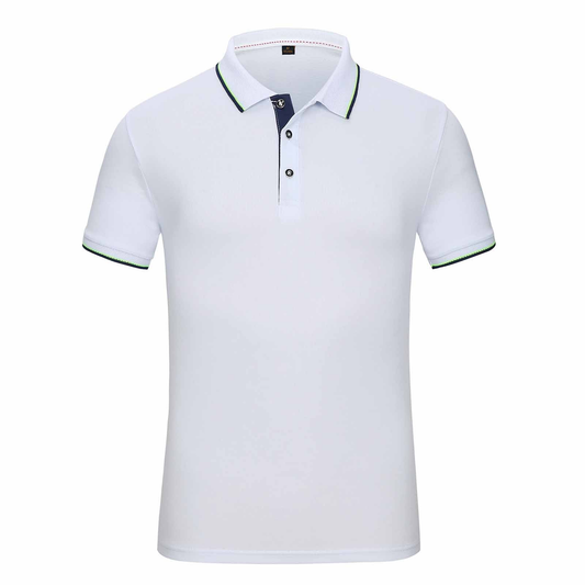 Custom Logo Quick Dry Summer Button Casual Sports Jersey for Polo Solid White Knitted Fabric Short Sleeve Athletic Golf T-Shirt