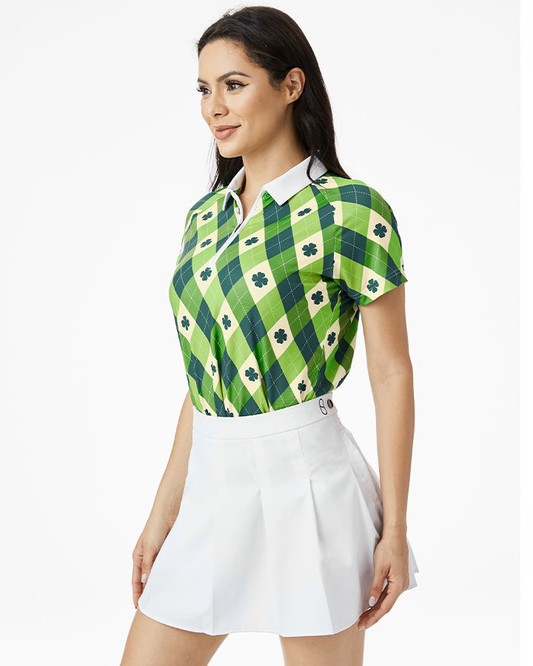 Custom logo Tops Stretch Friendly Moisture Wicking Golf Polo Shirt Polyester t Shirt for Sublimation Printing Women