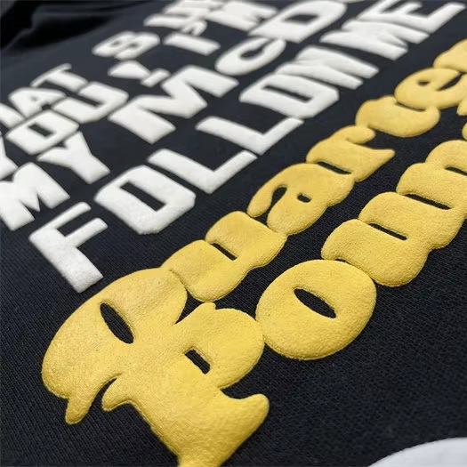 Custom 3D for Puff Print Heavy T-Shirts Quality Oversized T-Sleeve Breathable Sporty O-Neck T-Shirt Letter Logo Top
