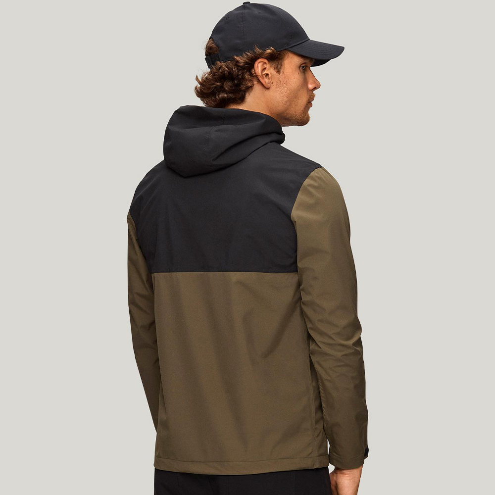 Quick Dry Active Ribbed Sports Clothing Men Quarter Zips Dry Fit Golf Long Sleeve Pullover Sweatshirt Custom Men Hoodies 500gsm