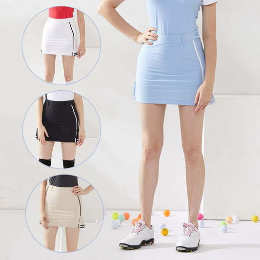 OEM custom-made logo women's summer stretchy golf skirts, women's sporty pleated skirts and high-waisted golf skirts