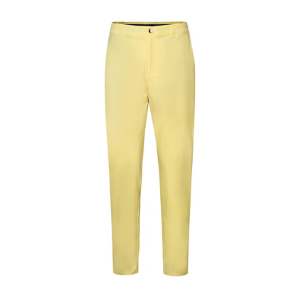 Cream Yellow Wrinkle - Resistant Straight - Leg Casual Pants