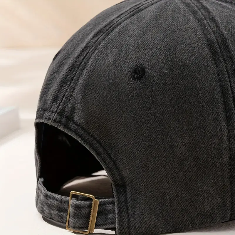 Custom logo retro cotton adjustable unstructured hats, solid-color washed sports baseball caps