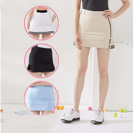 Custom-made women's summer elastic waistband figure-hugging women's sporty pleated skirts, girls' high-waisted golf skirts, running and tennis skirts for women