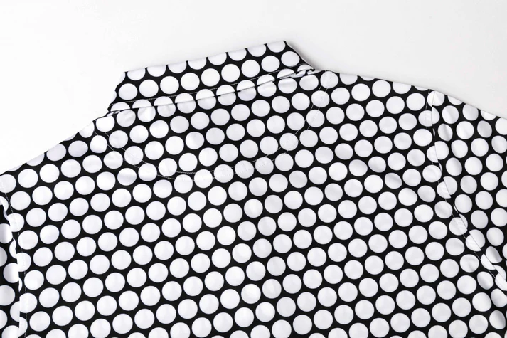 Polka Dot Antimicrobial Polo Shirt - Quick Dry Slim Fit for Ultimate Comfort