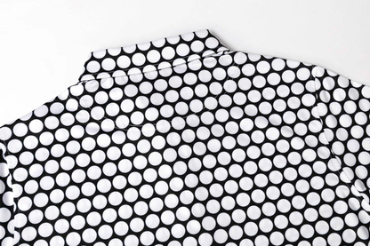 Polka Dot Antimicrobial Polo Shirt - Quick Dry Slim Fit for Ultimate Comfort