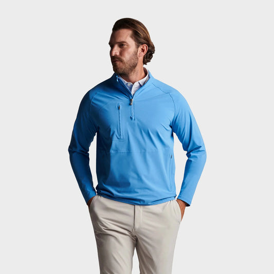 Bulk Custom Custom logo Quater Zip Pullover Golf Waterproof Windbreaker Polyester Zip Collar Sweatshirt with Logo Embroidery - Manufacturer Qiandao