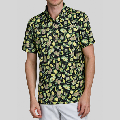 Odm Custom 94% Polyester 6 % Spandex Luxury Embroidery logo 4 Way Stretch Golf Shirt with Bottom Collars Men's Polo-shirts
