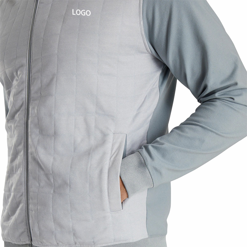 Custom Logo 2022 New Men Full Zip Hybrid Windproof Sport Training Golf Hoodie Jacket