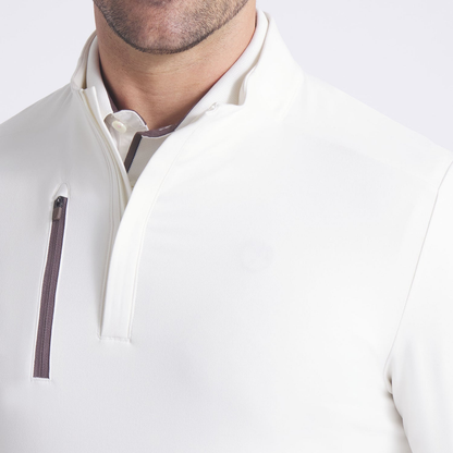 Customizable Spandex Polyester Men Lightweight White Glow 1/4 Zip Pullover Men Golf Athletic Quarter Zip Gym Sweatshirt