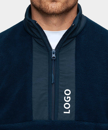 Custom Logo Casual Golf Wear Performance Long Sleeve Lightweight Fleece 1/2 Half Zip Collar Hoodie Pullover Sweatshirts for Men