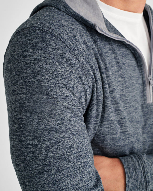 OEM Custom Men's Half Zip Sweatshirt Lightweight Quick Dry Quarter Pullover Autumn Stretch Fit Hoodies