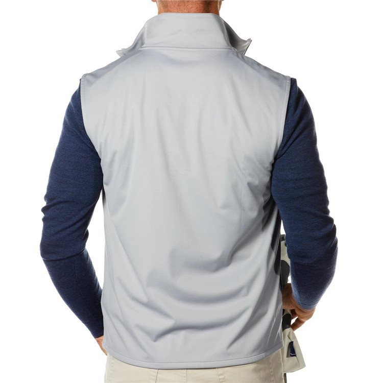 OEM customized logo practical 100% polyester men's solid-color golf sports waterproof vests