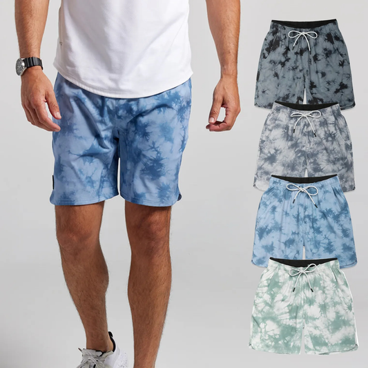 Custom-made men's high-street jacquard printed sports running shorts with zippered waist sets, featuring floral patterns and anti-wrinkle functions