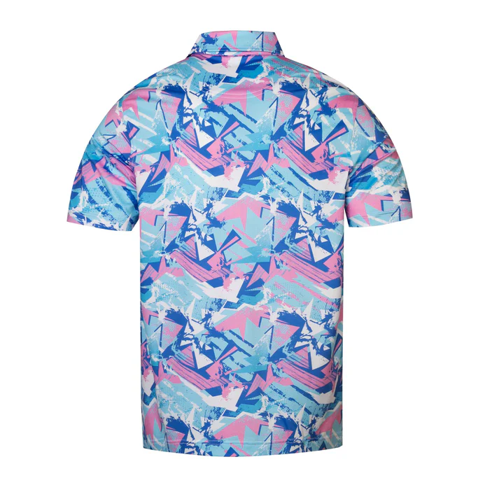 Colorful Geometric Polo Shirt - Antimicrobial Quick-Dry Slim Fit for Ultimate Comfort