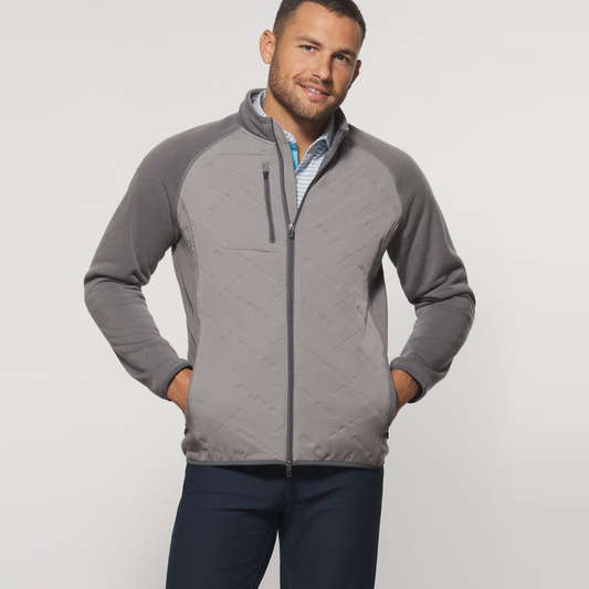 Custom Print Men's Softshell Golf Outerwear Comfortable Grey Sports Jacket Stand Collar Zip Plain Softshell Coat Manufacturer