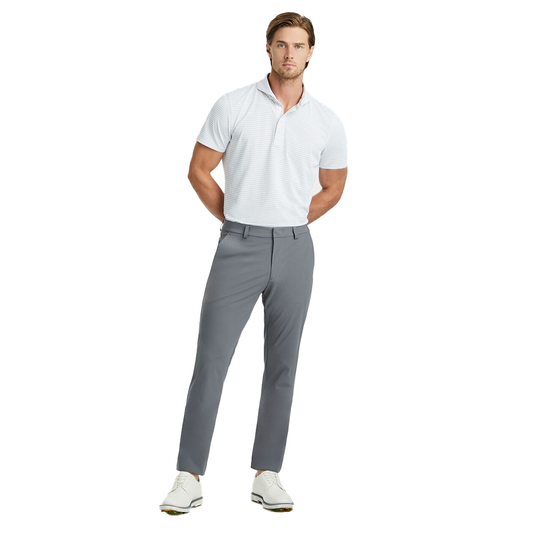 Custom logo golf quick-drying, breathable and cool solid-color men's pants with slight elasticity, body-shaping golf casual pants