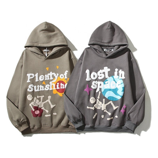 Custom logo Hip Hop 3d Foam Puff Print Oversized Hoodie Manufacturer Plus Size Men's Streetwear Unisex Pullover Hoodies