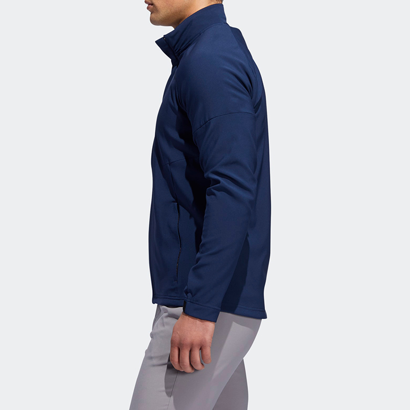 China Supplier Custom Logo Men Golf Full Zip Jacket With Front Pocket