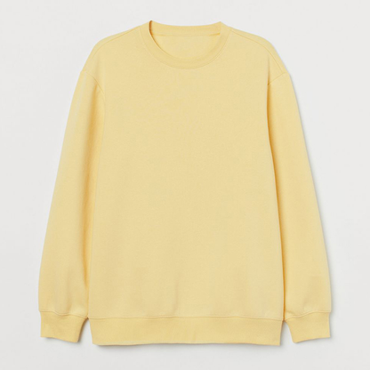 OEM Blank French Terry Crew Neck Pullover Solid Color Men's Jogging Jumper With Custom Logo