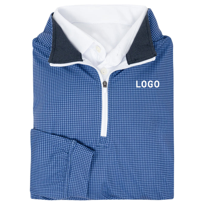 Custom Zip Sweatshirt With logo Luxury Quick Dry Anti-shrink Work Sport Athletic Polyester Quarter Zip Golf Pullover for Men