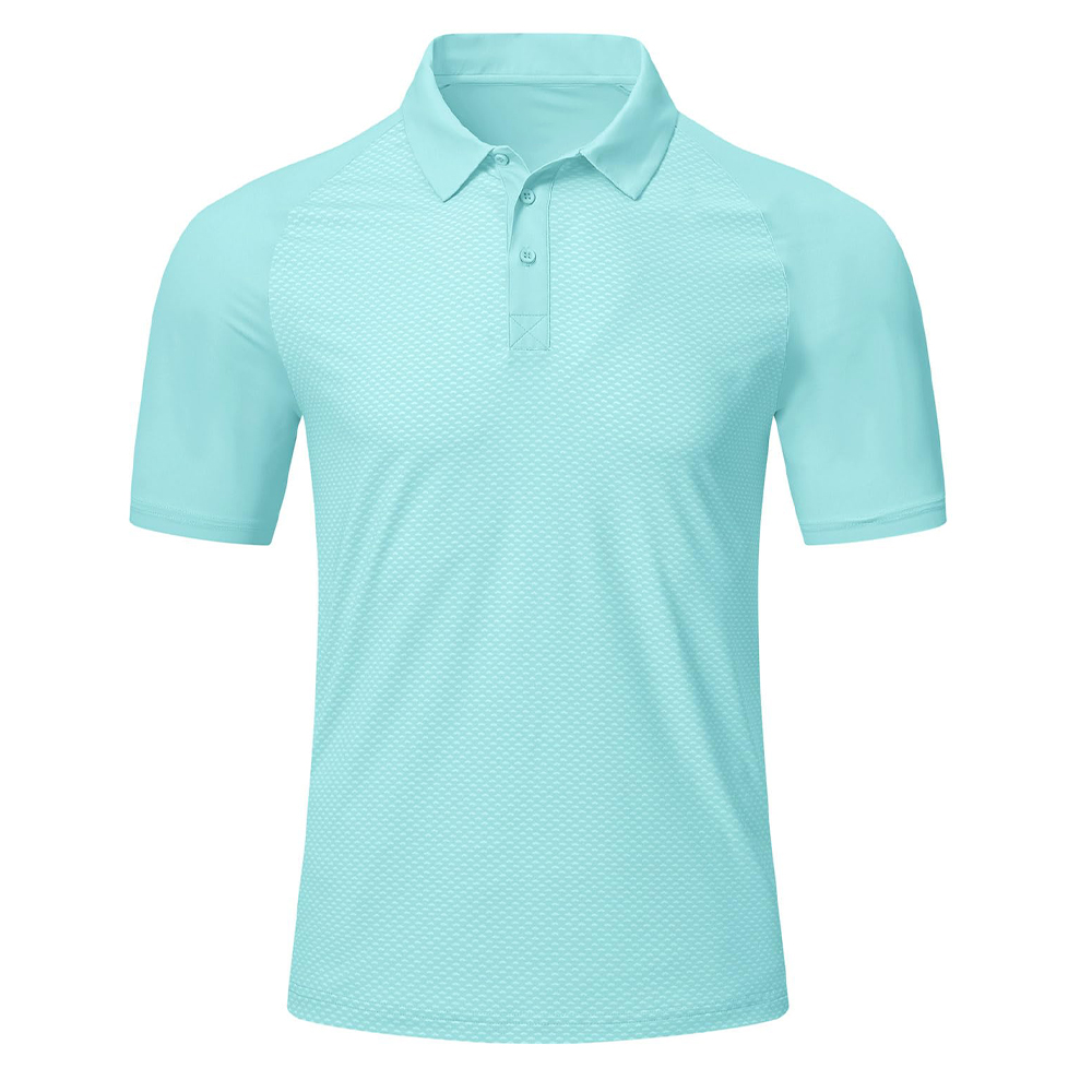 Custom Logo Quick Dry 87% Polyester 13% Elastane Quick Dry Short Sleeve Dry Fit Moisture Wicking Sports 3 Button Golf Polo Shirt