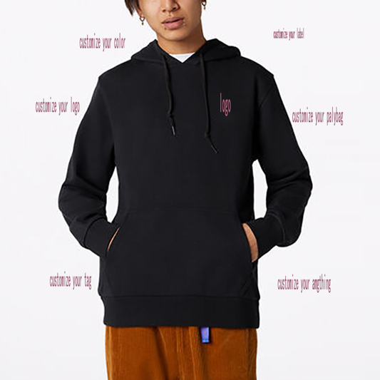 2025 Customize Logo Basic Style High Quality Stylish Hoodies Blank 100% Cotton Men Slim Fit Hoodies