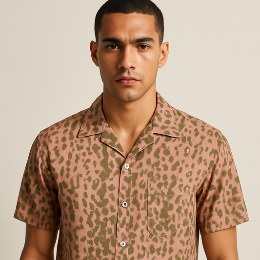 Custom Hawaiian Floral Pattern Short Sleeve Shirt Casual Loose Fit Viscose Rayon Quick Dry Digital Print Men Button Neck Tshirt