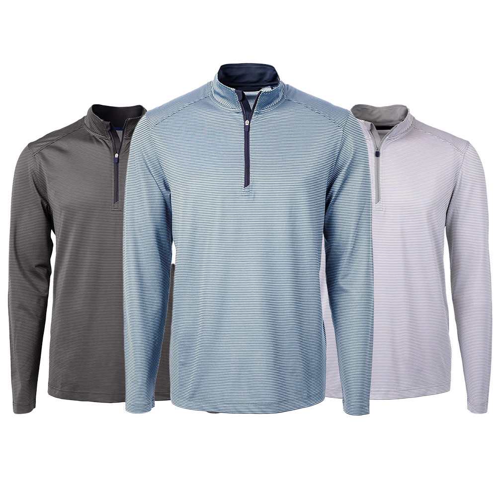 Autumn Men's Sports Golf Long Sleeve 1/4 Zip Pullover Custom Logo Printed Plain Color Golf Sweatshirt