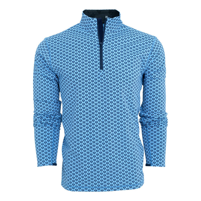 Custom All-Over Print Men's Sport Stand Collar Autumn Season Made Polyester Cotton 1/4 Zip Golf Pullover Sweatshirt