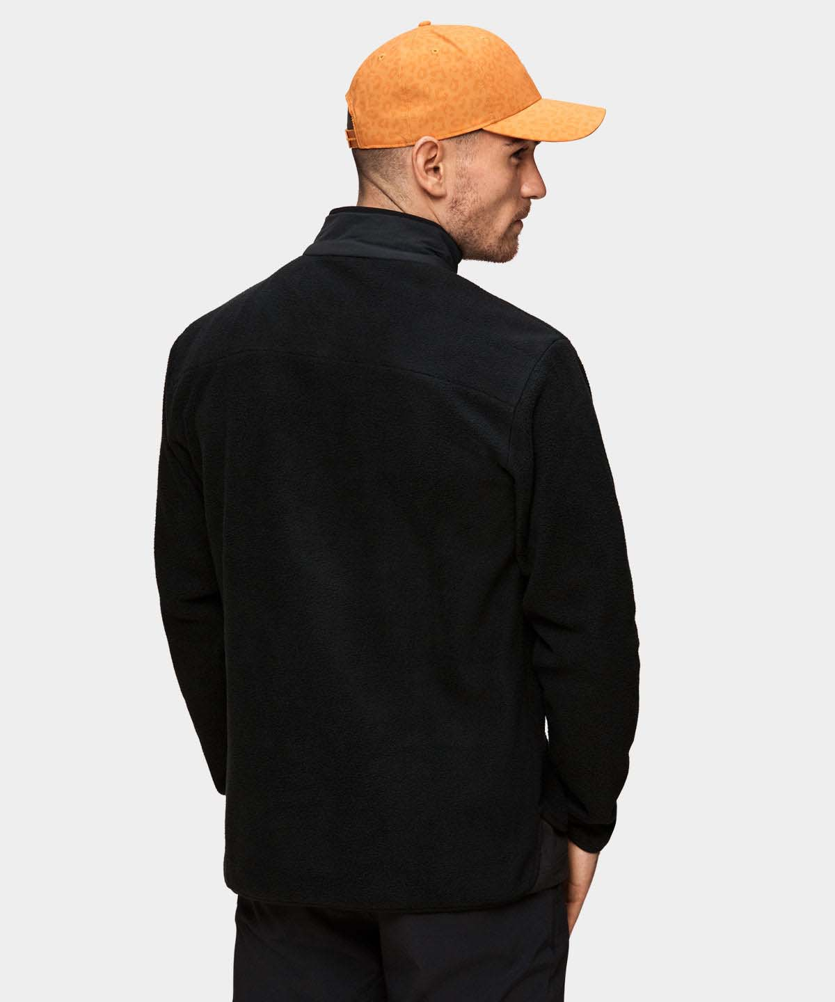 Custom logo Men's Sport Quarter Half Chest Zipper Wool Black Performance Golf Sweatshirt Jumper for Men