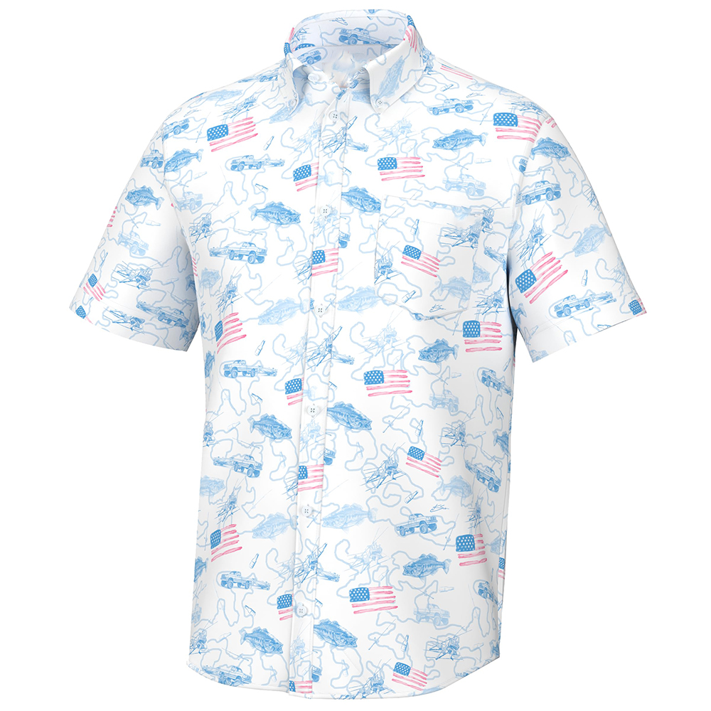 Design Casual Button Men's Shirt Luxury High Quality Stretch 100% Polyester Printed Men's Shirt
