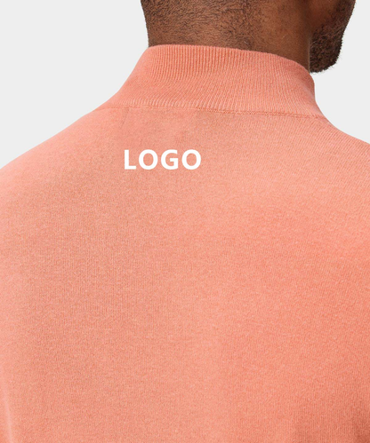Custom Logo Print Plain Dyed Solid Sport Golf High Quality 1/4 Quarter Zip Collar Hoodie Pullover Sweatshirts for Men